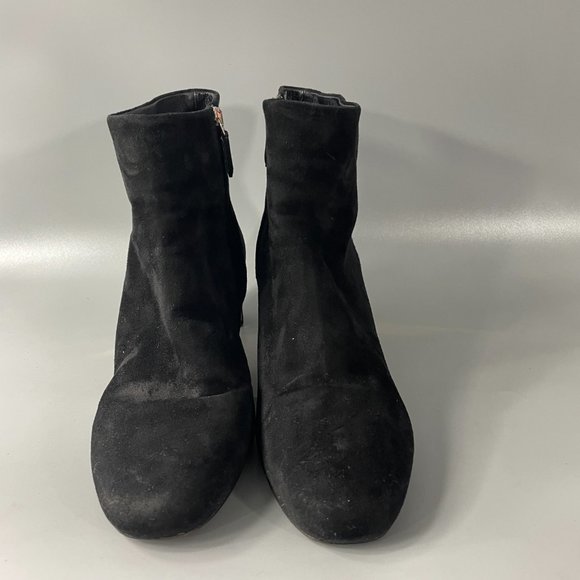 Prada Black Suede Mirror Heel Boots, Size 40.5 - Picture 3 of 12